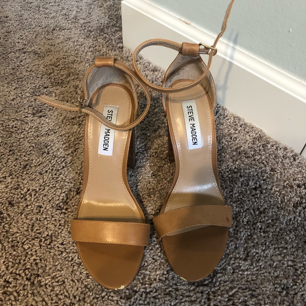 Brown Leather Steve Madden Heels